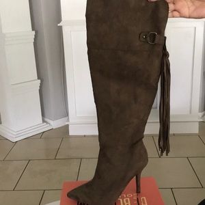 olive green thigh high boots😋